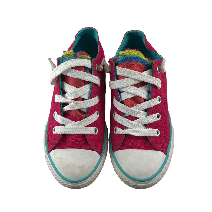 Converse size UK 12 (jr) pink trainers