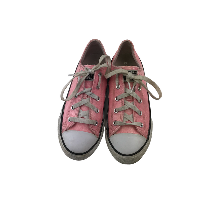 Converse  size UK 2 pink glittery trainers