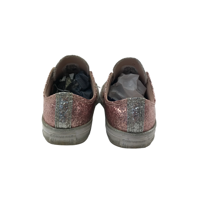 Converse size UK 2 pink sparkly trainers