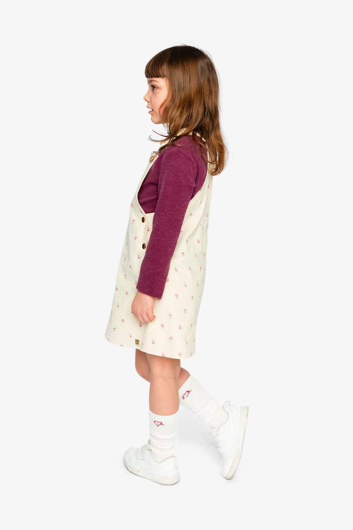 Deux par Deux beige floral overall dress, second lookbook view