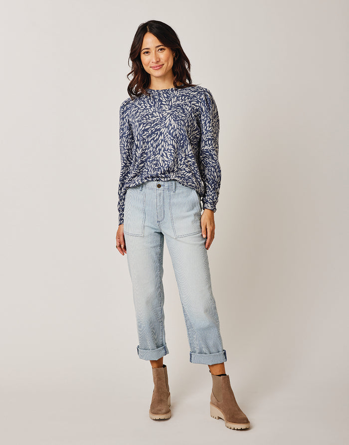 Corey Pant: Indigo Stripe - FINAL SALE