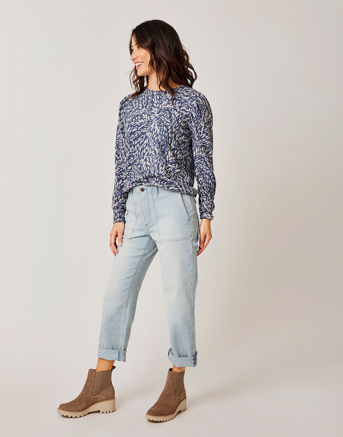 Corey Pant: Indigo Stripe - FINAL SALE