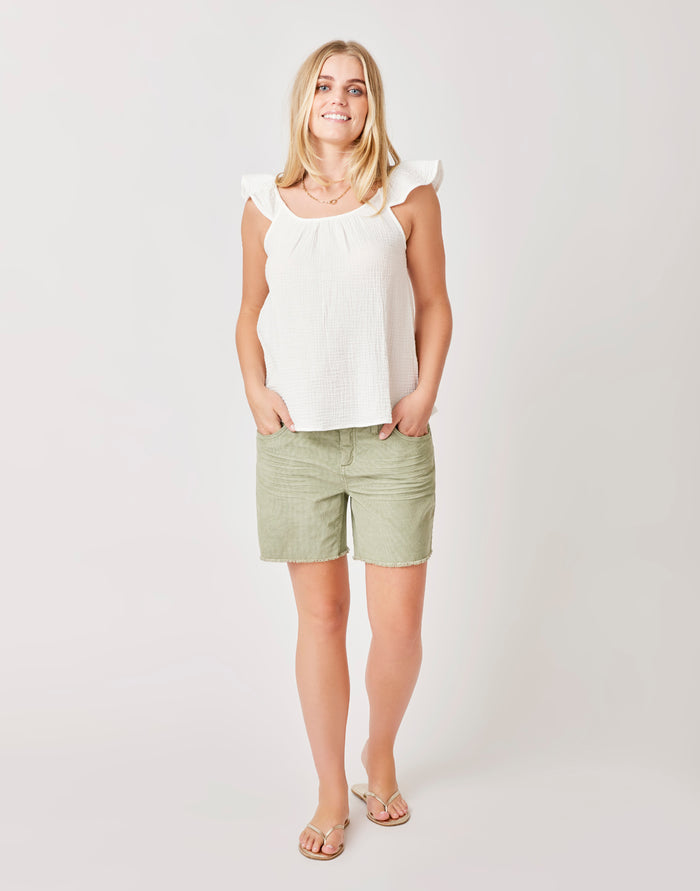 Corrine Top: Cloud - FINAL SALE