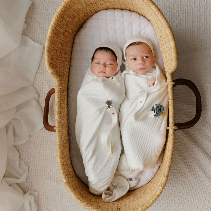 Cotton - Embroidered Heart and Star Collection - Blanket