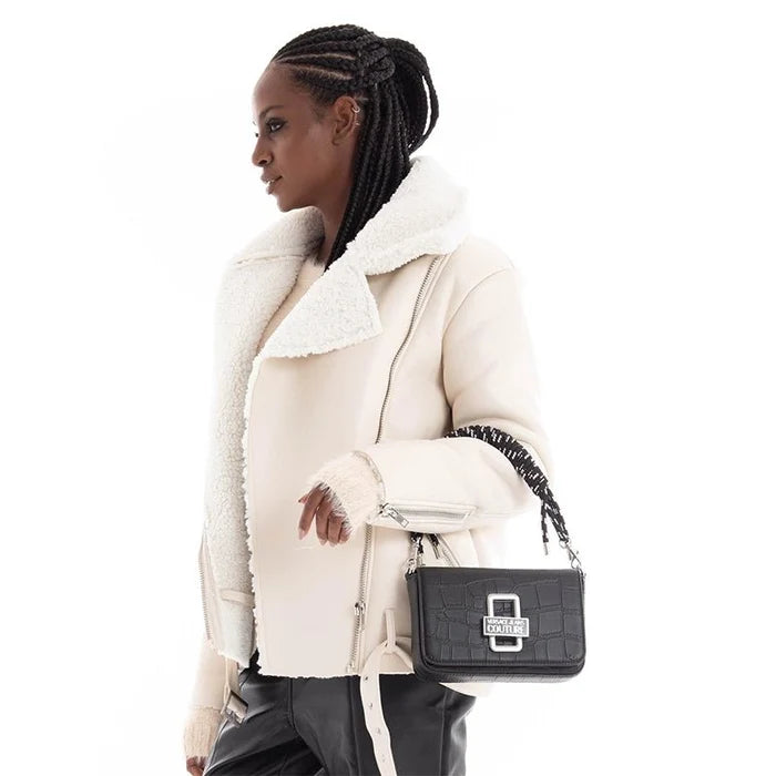 Versace Jeans Logo Twist - Handbag - Black - VB8 - Runner