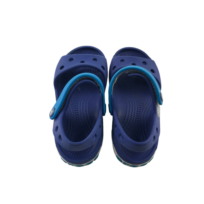 Crocs size UK 10 (jr) blue sandals