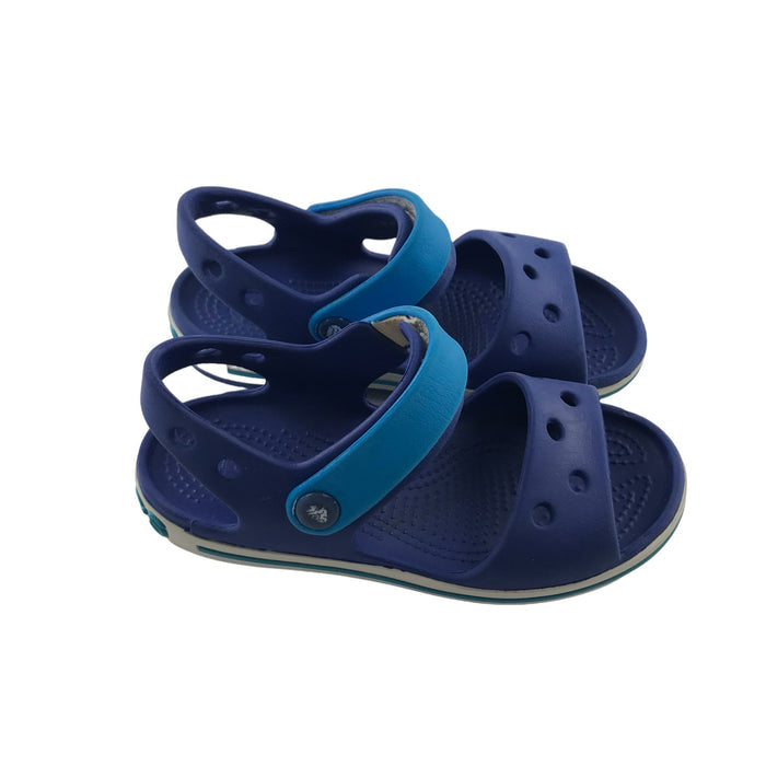 Crocs size UK 10 (jr) blue sandals