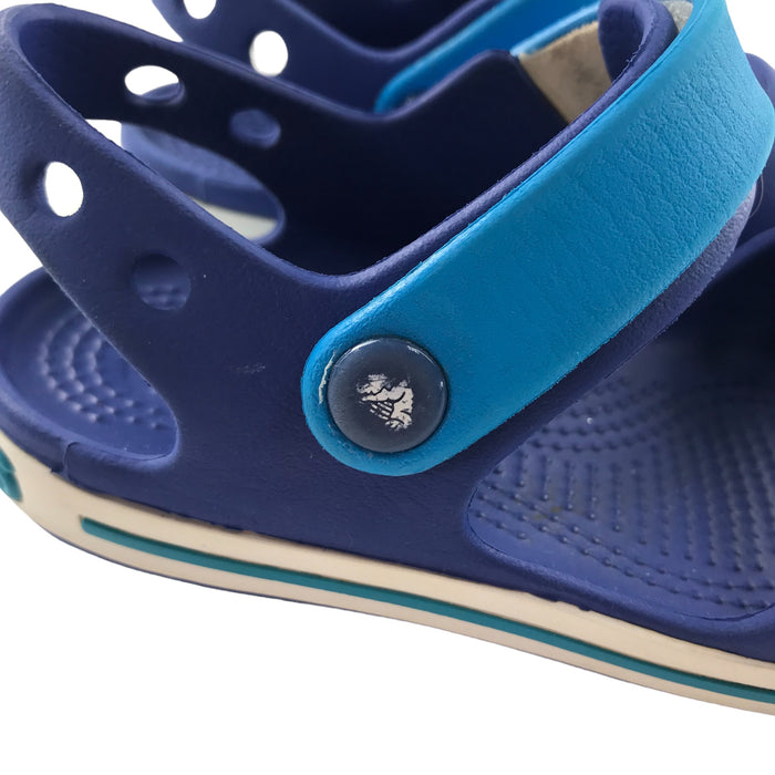 Crocs size UK 10 (jr) blue sandals