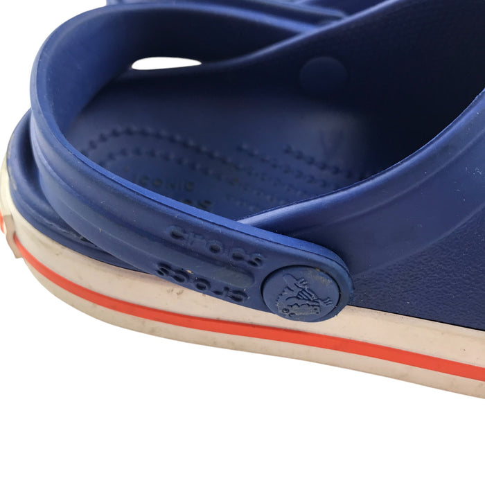 Crocs size UK 9 (jr) blue with red clogs
