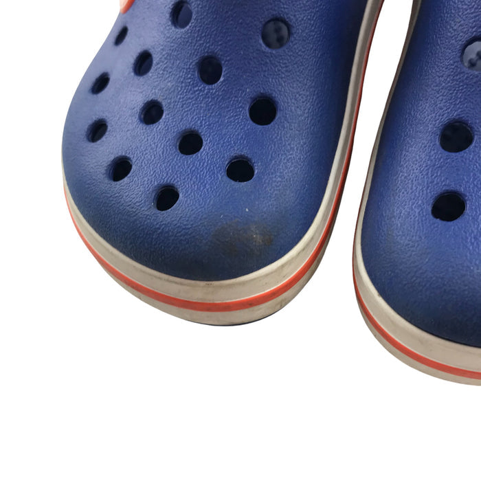 Crocs size UK 9 (jr) blue with red clogs