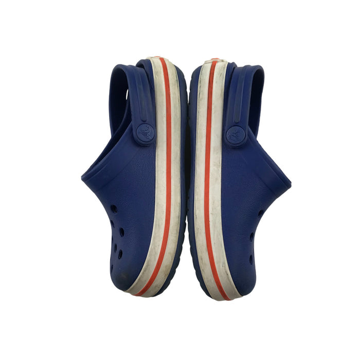 Crocs size UK 9 (jr) blue with red clogs