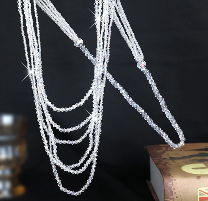 Crystal White stone Gold Plated Elegant Earrings with necklaces - NATASHAHS