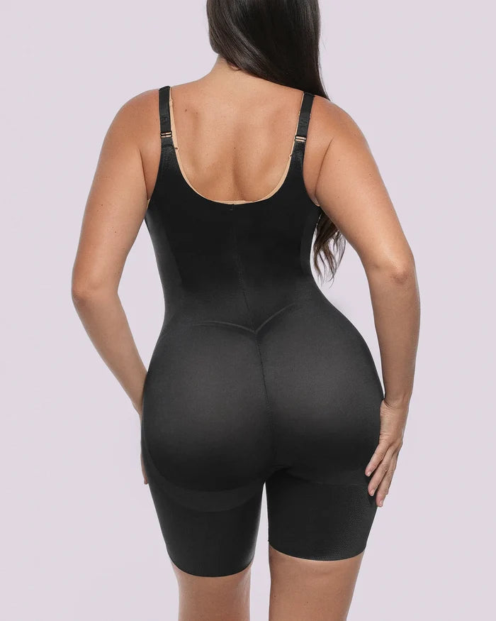 Curve Code™ LYCRA®FitSense™ Open Bust Full Bodysuit