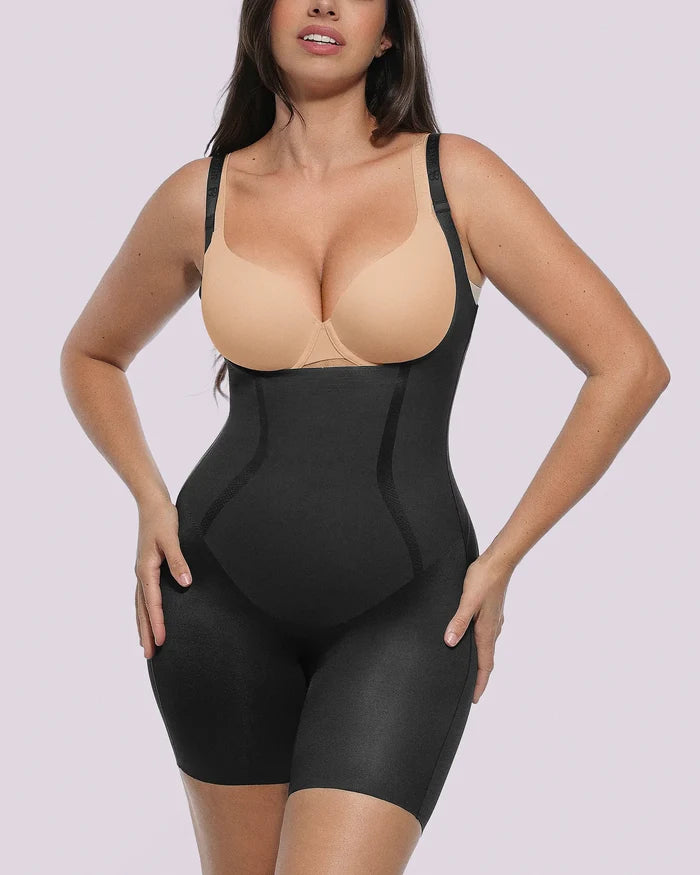 Curve Code™ LYCRA®FitSense™ Open Bust Full Bodysuit