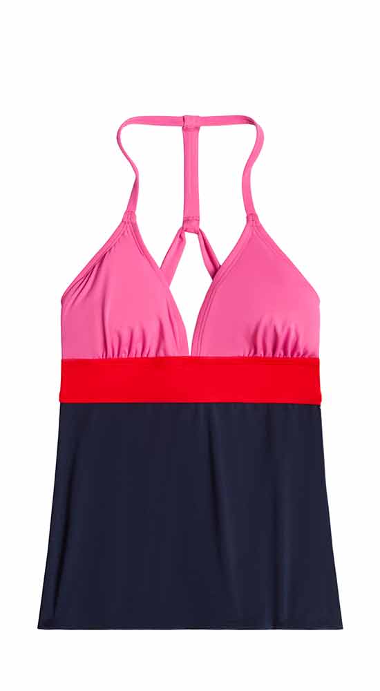 Dahlia Tankini: Fuchsia w. Navy - FINAL SALE