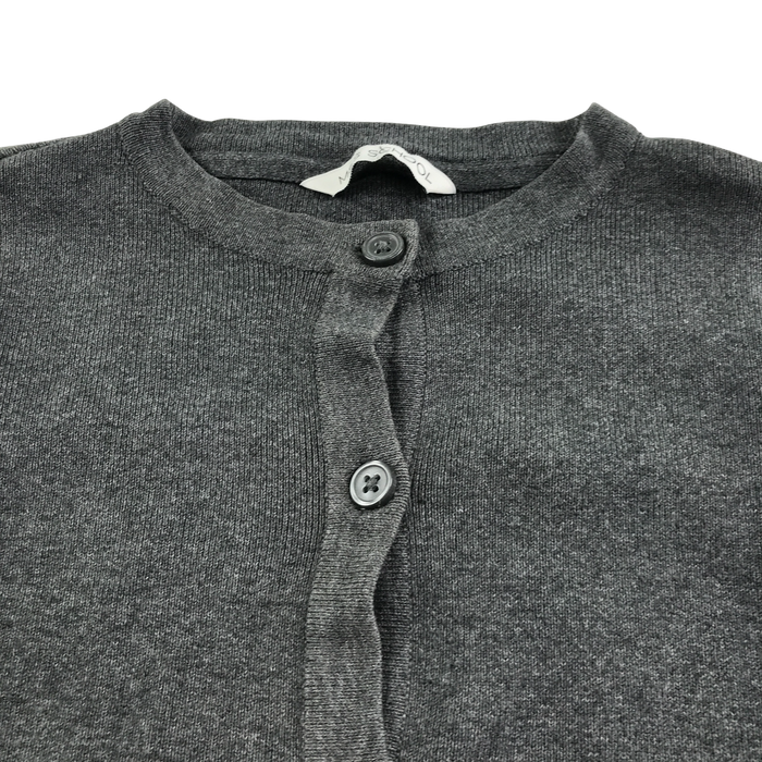 Dark grey crew neck with pockets school cardigan