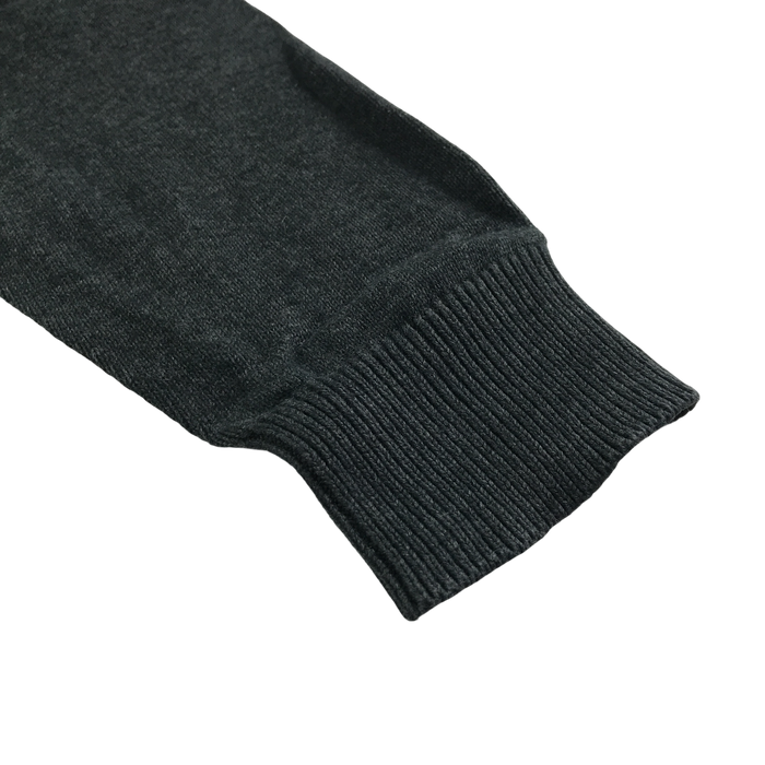 Dark grey unisex v-neck school jumper