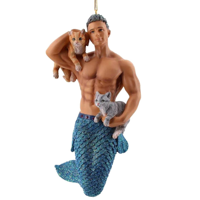 December Diamonds - Pet The Puss Merman Ornament 55113