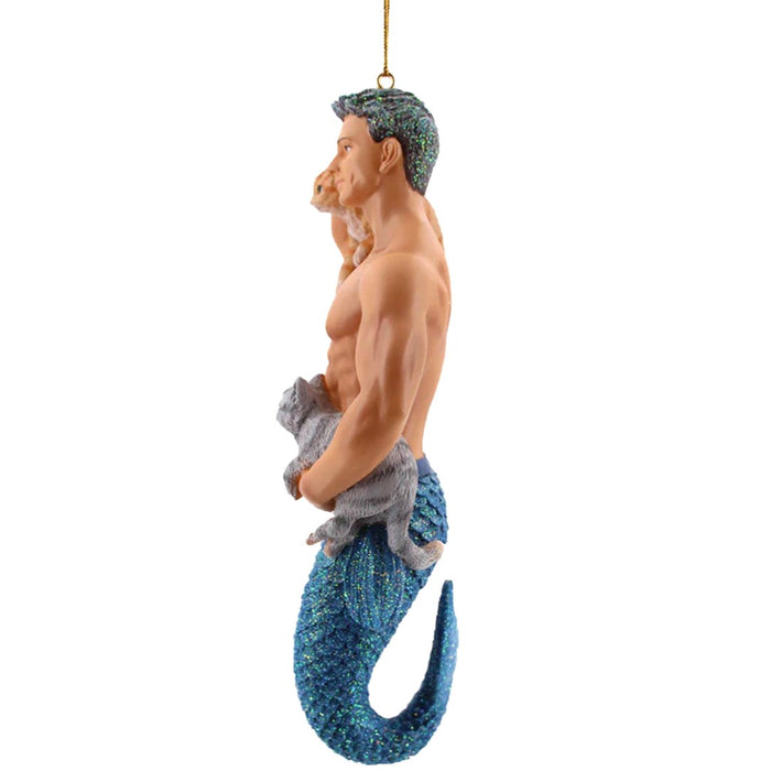 December Diamonds - Pet The Puss Merman Ornament 55113