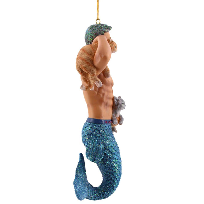 December Diamonds - Pet The Puss Merman Ornament 55113