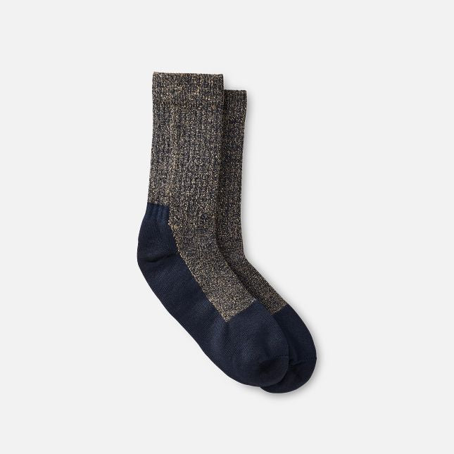 Deep Toe-Capped Sock - Navy/Khaki