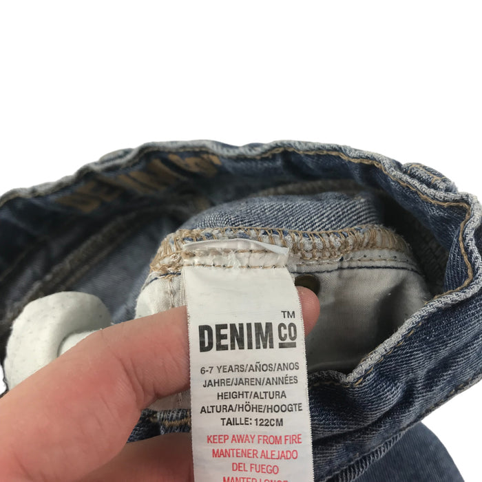 Denim Co 6-7 years blue regular fit wide leg jeans
