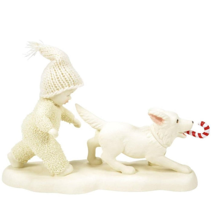 Dept 56 Snowbabies - Candy Cane Chase Porcelain Figurine 6014143
