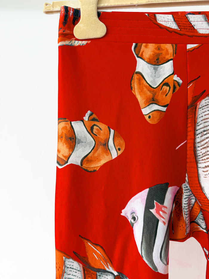 Dolce And Gabbana Fish Print Footed Leggings