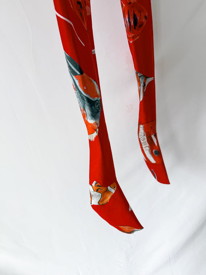 Dolce And Gabbana Fish Print Footed Leggings