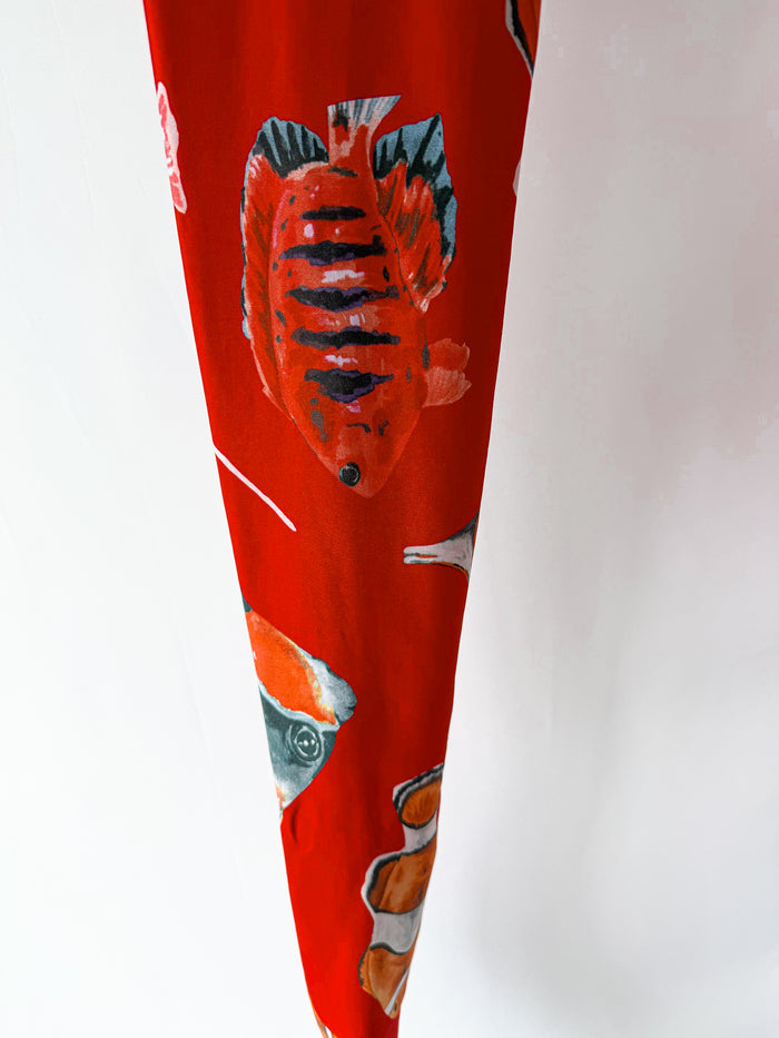 Dolce And Gabbana Fish Print Footed Leggings