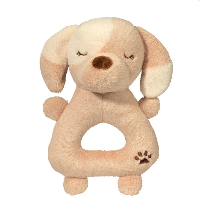 Douglas Cuddle Toys - Tan Puppy Dog Baby Rattle Plush Stuffed Plushie 1294