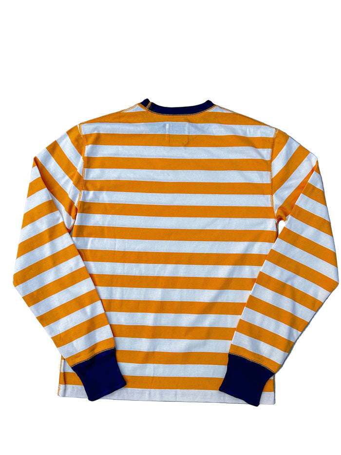 Drake's Mustard Striped Long Sleeve Hiking Tee Shirt - House Of Huntington