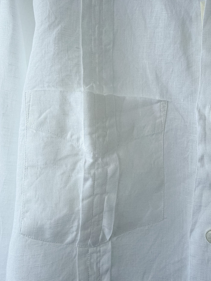 Drake's White Guayabera Linen Shirt