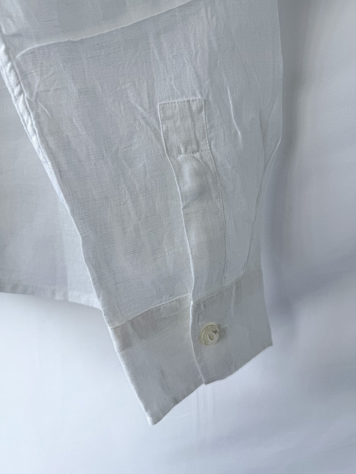 Drake's White Guayabera Linen Shirt