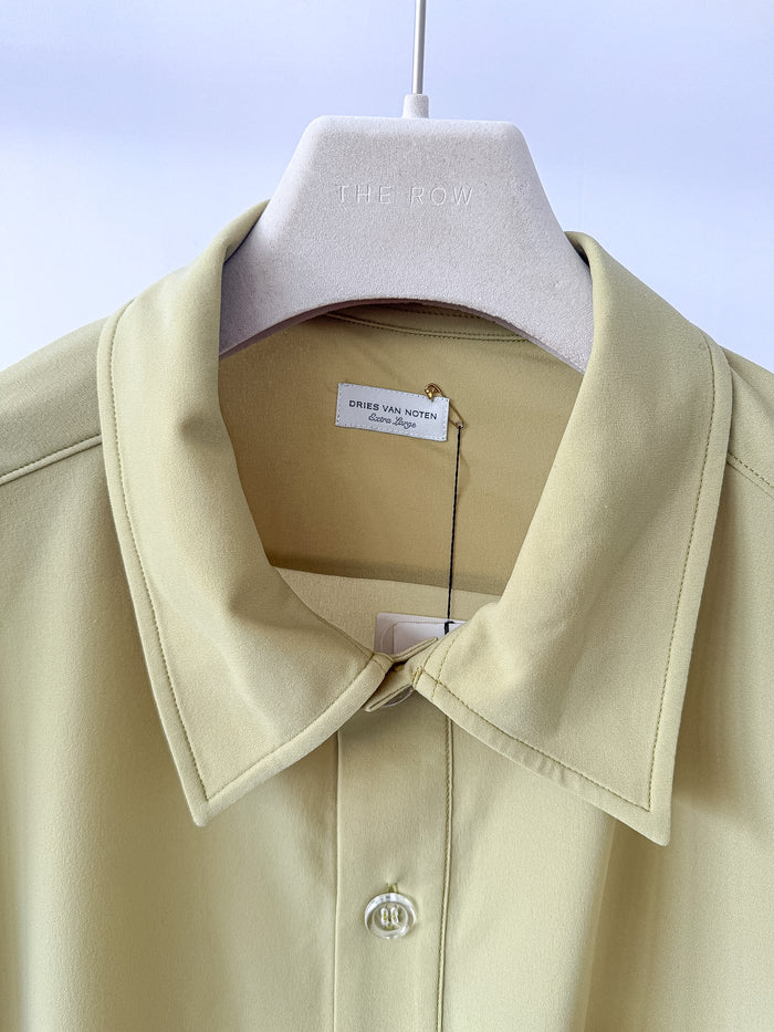 Dries Van Noten Hele Pistachio Green Oversized Polo Shirt