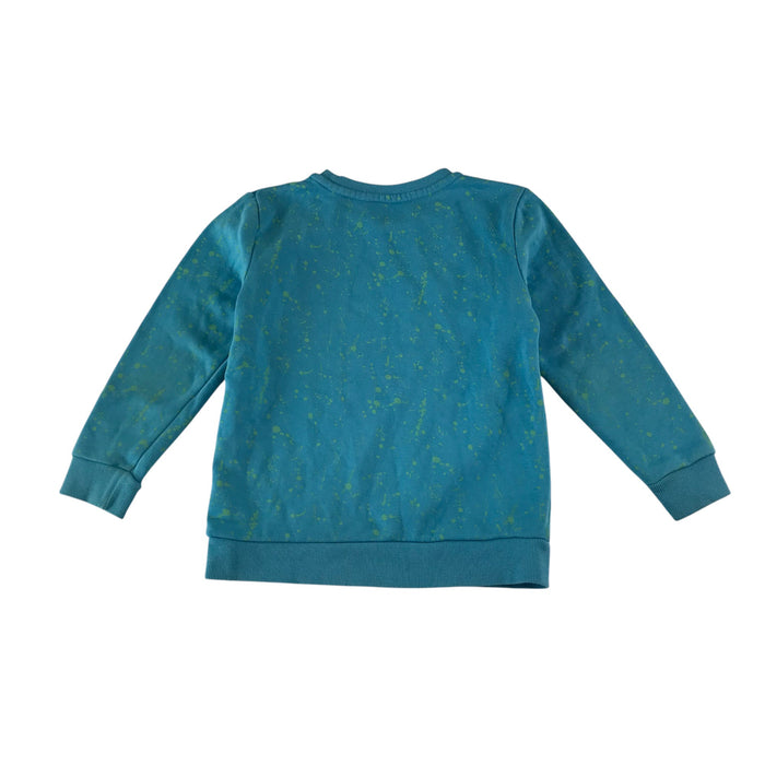 Dunnes Stores 5-6 years light blue paint splash print sweater