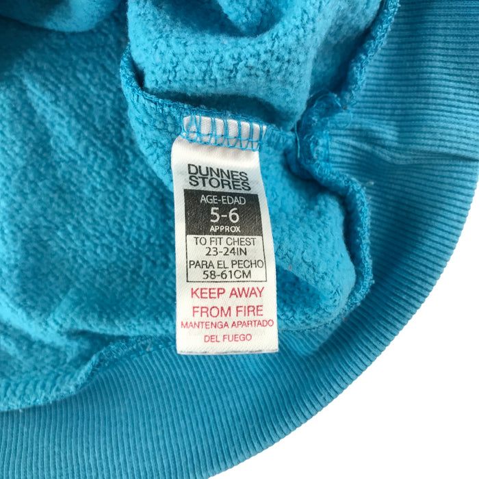 Dunnes Stores 5-6 years light blue paint splash print sweater