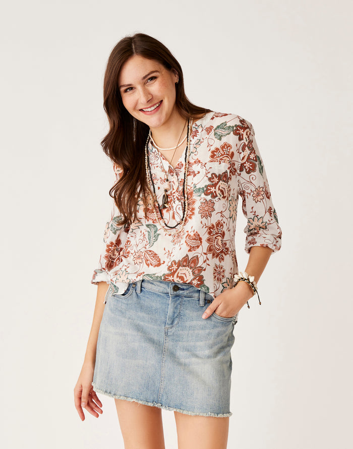 Dylan Gauze Shirt: Cloud Taj - FINAL SALE