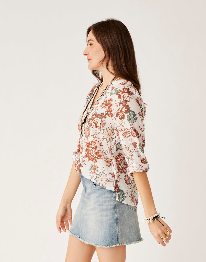 Dylan Gauze Shirt: Cloud Taj - FINAL SALE