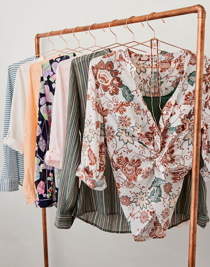 Dylan Gauze Shirt: Cloud Taj - FINAL SALE
