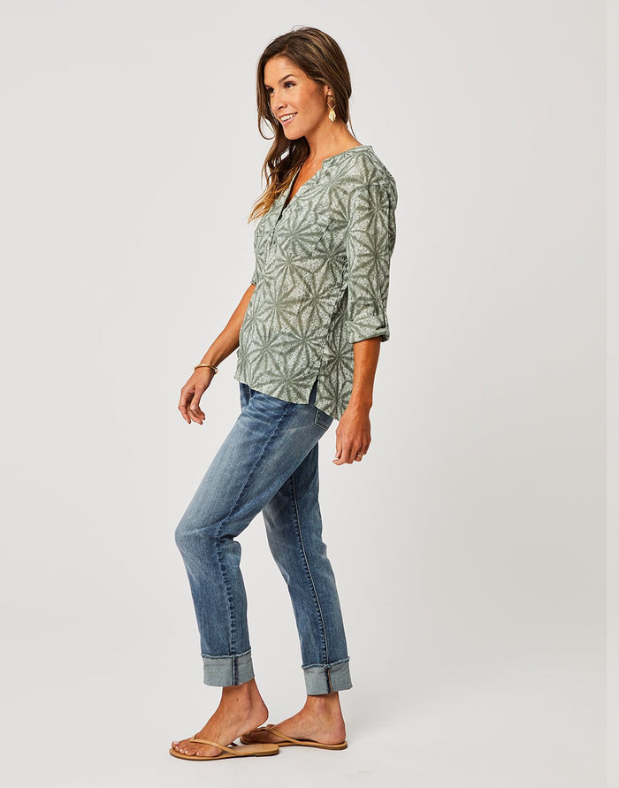 Dylan Gauze Shirt: Moss Makai - FINAL SALE