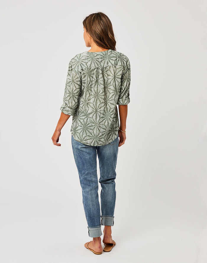 Dylan Gauze Shirt: Moss Makai - FINAL SALE