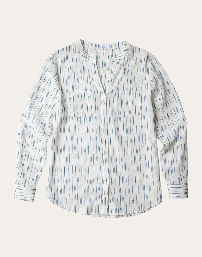 Dylan Gauze Tunic: Azul Ikat - FINAL SALE