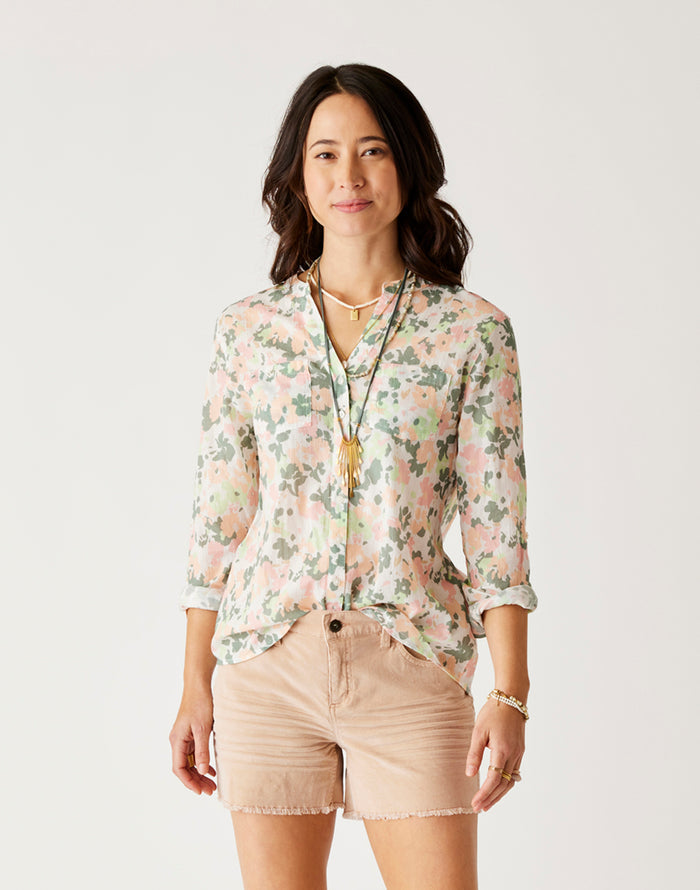Dylan Gauze Tunic: Cloud Wildflower - FINAL SALE