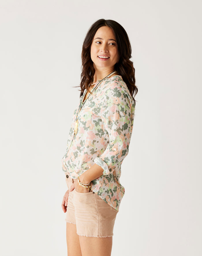 Dylan Gauze Tunic: Cloud Wildflower - FINAL SALE