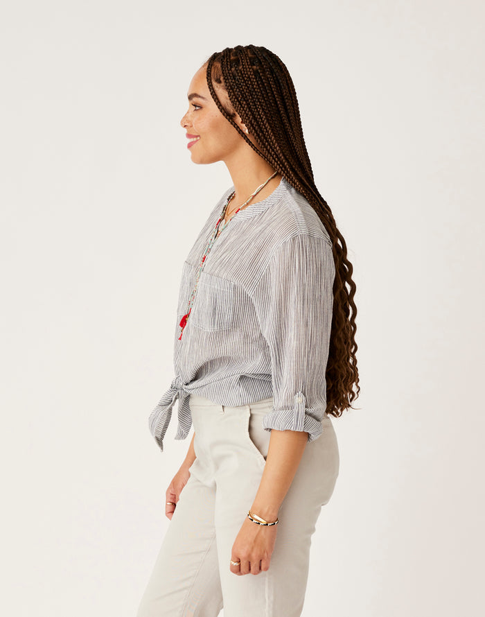 Dylan Gauze Tunic: Navy Newport - FINAL SALE