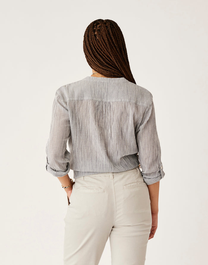 Dylan Gauze Tunic: Navy Newport - FINAL SALE