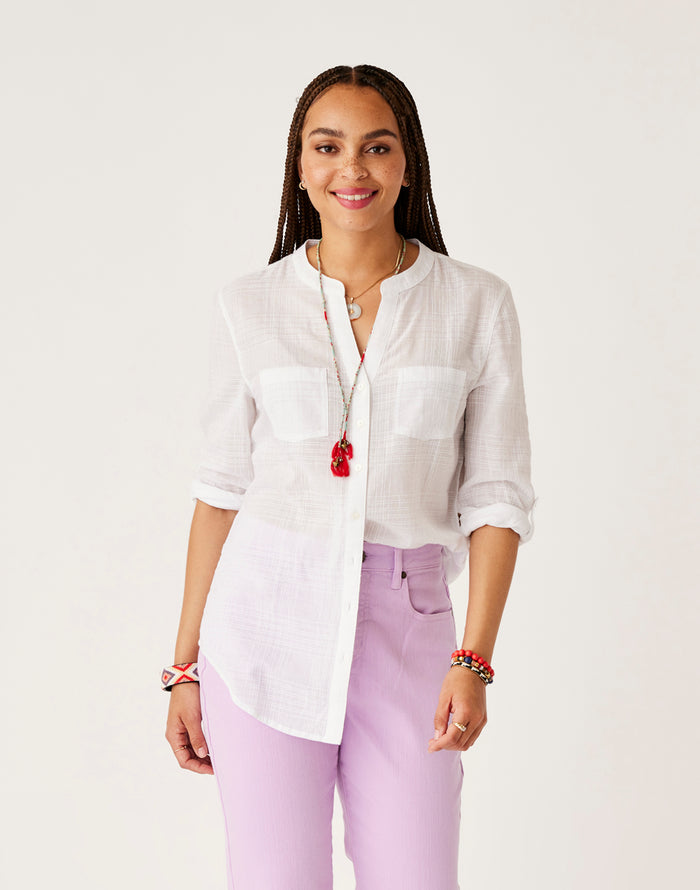 Dylan Textured Tunic: Cloud