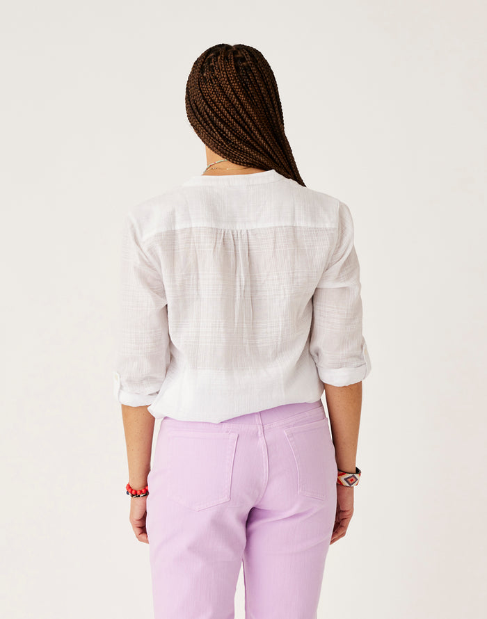 Dylan Textured Tunic: Cloud