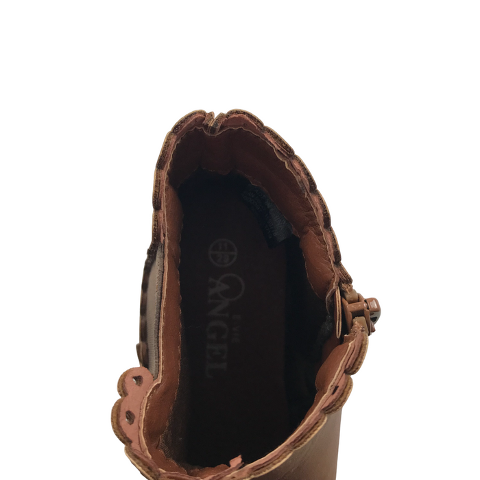 E-vie  size UK 11 (jr) brown leather angel boots